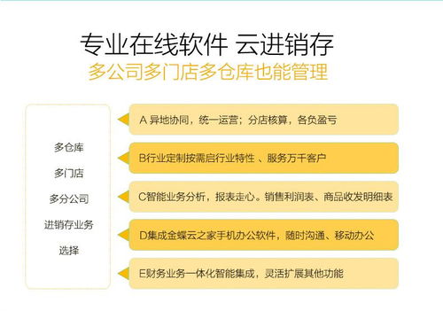 金蝶精斗云进销存管理软件随时随地管账管货打理生意